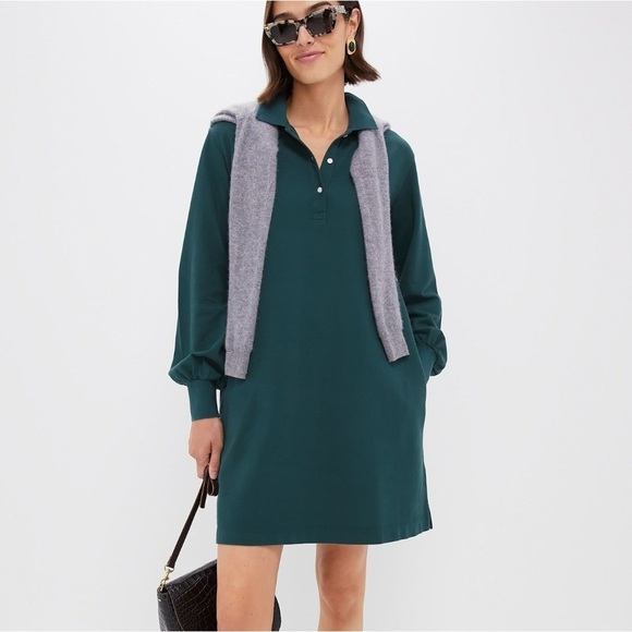 Tuckernuck Dresses & Skirts - NWT Tuckernuck June Bug Pique Frances Polo Long Sleeve Shirt Dress Women's XL